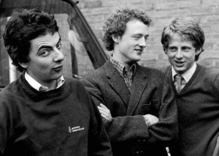 Howard Goodall, Rowan Atkinson and Richard Curtis in 1980